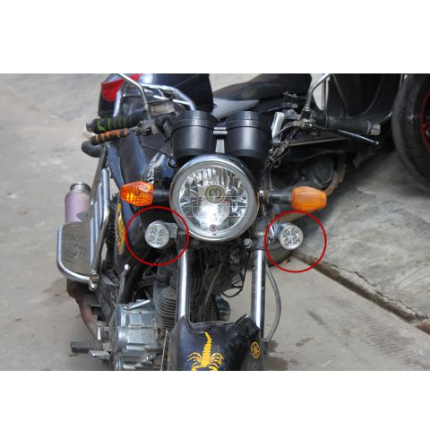 電動(dòng)車(chē)燈超亮外置大燈摩托車(chē)led燈泡電瓶射燈電單車(chē)燈12v 85v防水